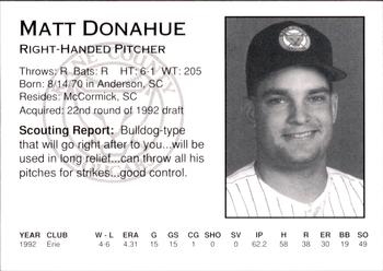 1993 Kane County Cougars #NNO Matt Donahue Back