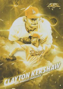2017 Topps Fire - Fired Up Gold Minted #F-2 Clayton Kershaw Front