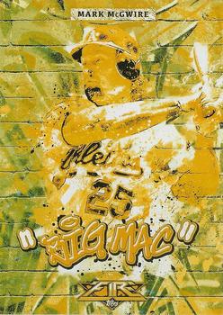 2017 Topps Fire - Monikers Gold Minted #M-19 Mark McGwire Front