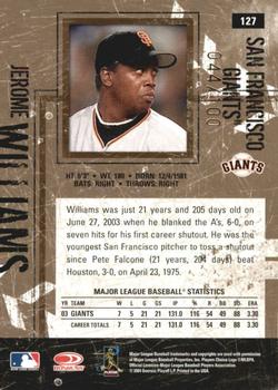2004 Donruss Leather & Lumber - Silver #127 Jerome Williams Back