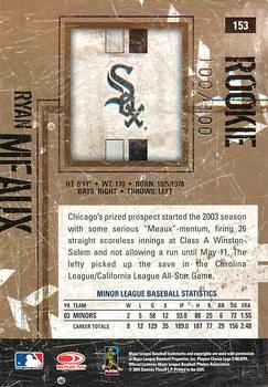 2004 Donruss Leather & Lumber - Silver #153 Ryan Meaux Back
