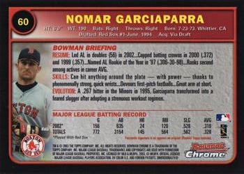 2003 Bowman Chrome #60 Nomar Garciaparra Back