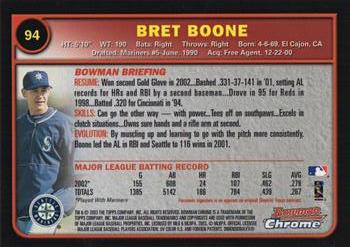 2003 Bowman Chrome #94 Bret Boone Back