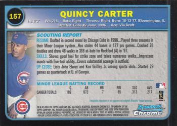 2003 Bowman Chrome #157 Quincy Carter Back