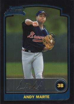 2003 Bowman Chrome #255 Andy Marte Front