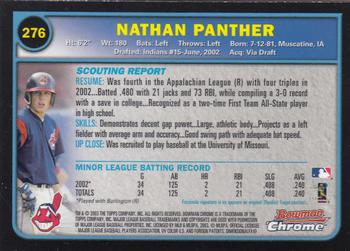 2003 Bowman Chrome #276 Nathan Panther Back