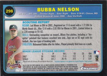 2003 Bowman Chrome #298 Bubba Nelson Back