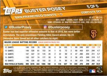 2017 Topps - Factory Set Bonus: All-Star Game #5 Buster Posey Back
