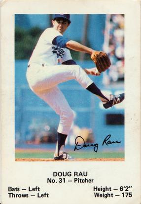 1980 Los Angeles Dodgers Police #NNO Doug Rau Front