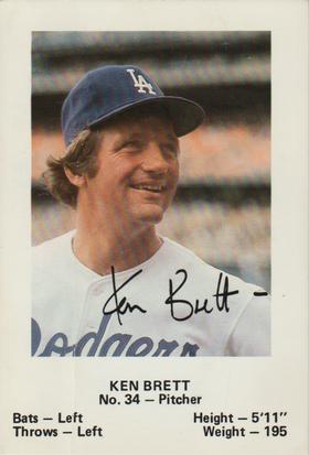1980 Los Angeles Dodgers Police #NNO Ken Brett Front