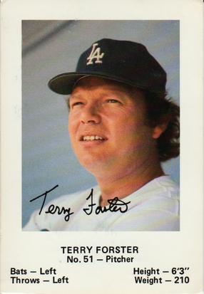 1980 Los Angeles Dodgers Police #NNO Terry Forster Front