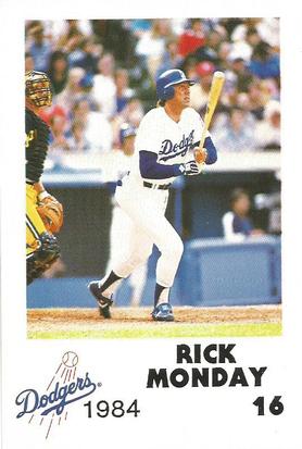 1984 Los Angeles Dodgers Police #NNO Rick Monday Front
