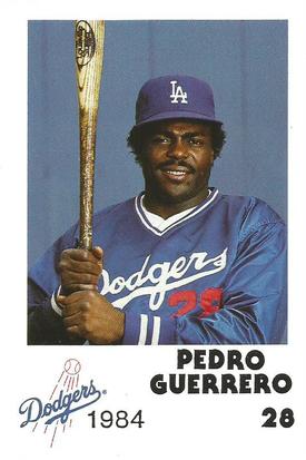 1984 Los Angeles Dodgers Police #NNO Pedro Guerrero Front