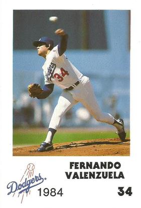 1984 Los Angeles Dodgers Police #NNO Fernando Valenzuela Front