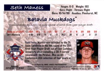 2011 Grandstand New York-Penn League All-Stars National League #NNO Seth Maness Back
