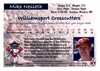 2011 Grandstand New York-Penn League All-Stars National League #NNO Mike Nesseth Back
