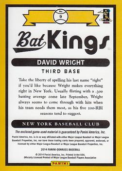 2014 Donruss - Bat Kings Studio Series #9 David Wright Back