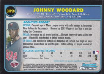 2003 Bowman Draft Picks & Prospects - Chrome #BDP88 Johnny Woodard Back