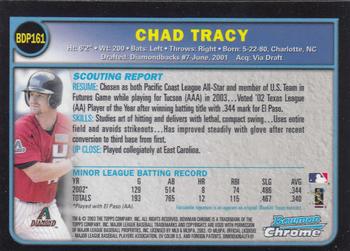 2003 Bowman Draft Picks & Prospects - Chrome #BDP161 Chad Tracy Back