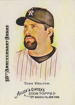 2015 Topps Allen & Ginter - 10th Anniversary Buybacks 2008 #131 Todd Helton Front