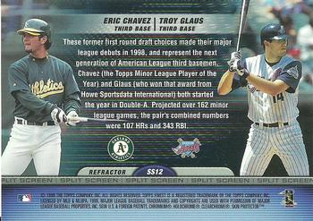 1999 Finest - Split Screen Refractor Right #SS12 Troy Glaus / Eric Chavez Back