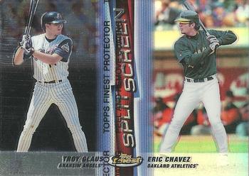 1999 Finest - Split Screen Refractor Right #SS12 Troy Glaus / Eric Chavez Front