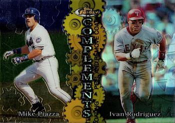 1999 Finest - Complements Refractor Right #C1 Mike Piazza / Ivan Rodriguez Front