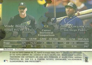 1999 Finest - Complements Refractor Right #C2 Tony Gwynn / Wade Boggs Back