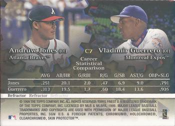 1999 Finest - Complements Refractor Right #C7 Vladimir Guerrero / Andruw Jones Back