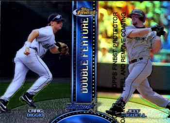 1999 Finest - Double Feature Refractor Right #DF4 Craig Biggio / Jeff Bagwell Front