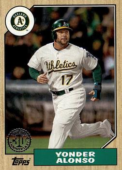 2017 Topps Update - 1987 Topps Baseball 30th Anniversary #US87-32 Yonder Alonso Front