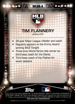 2017 Topps Update - MLB Network #MLBN-4 Tim Flannery Back