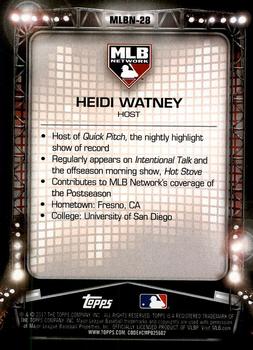 2017 Topps Update - MLB Network #MLBN-28 Heidi Watney Back