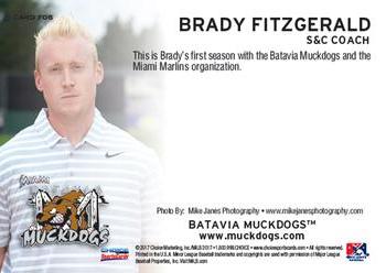 2017 Choice Batavia Muckdogs #6 Brady Fitzgerald Back