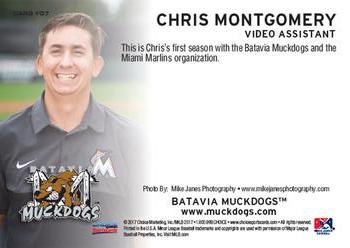 2017 Choice Batavia Muckdogs #7 Chris Montgomery Back