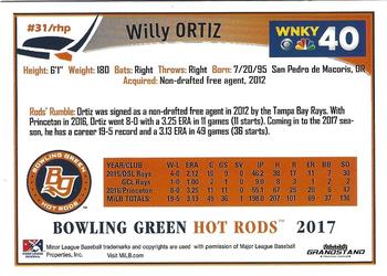 2017 Grandstand Bowling Green Hot Rods #NNO Willy Ortiz Back