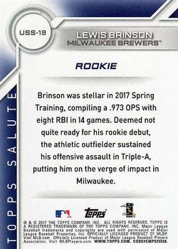 2017 Topps Update - Topps Salute #USS-19 Lewis Brinson Back