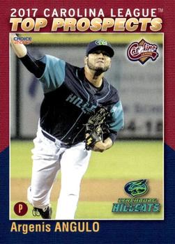 2017 Choice Carolina League Top Prospects #10 Argenis Angulo Front