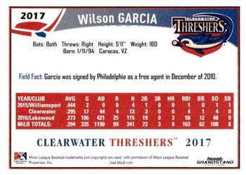 2017 Grandstand Clearwater Threshers #NNO Wilson Garcia Back