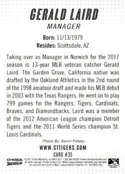 2017 Choice Connecticut Tigers #35 Gerald Laird Back