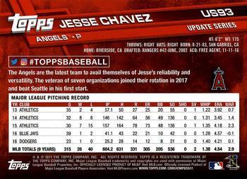 2017 Topps Update - Rainbow Foil #US93 Jesse Chavez Back