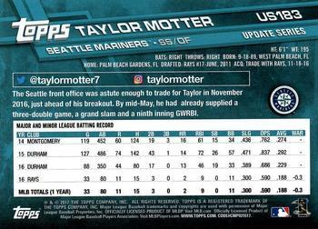 2017 Topps Update - Rainbow Foil #US183 Taylor Motter Back