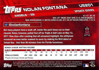 2017 Topps Update - Rainbow Foil #US201 Nolan Fontana Back