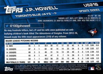 2017 Topps Update - Rainbow Foil #US216 J.P. Howell Back