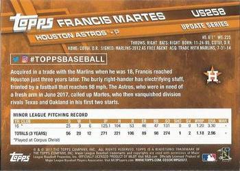 2017 Topps Update - Rainbow Foil #US258 Francis Martes Back