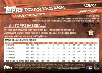 2017 Topps Update - Gold #US13 Brian McCann Back