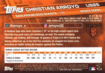 2017 Topps Update - Gold #US25 Christian Arroyo Back