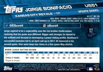 2017 Topps Update - Gold #US51 Jorge Bonifacio Back