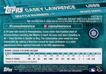2017 Topps Update - Gold #US89 Casey Lawrence Back