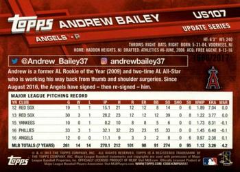 2017 Topps Update - Gold #US107 Andrew Bailey Back